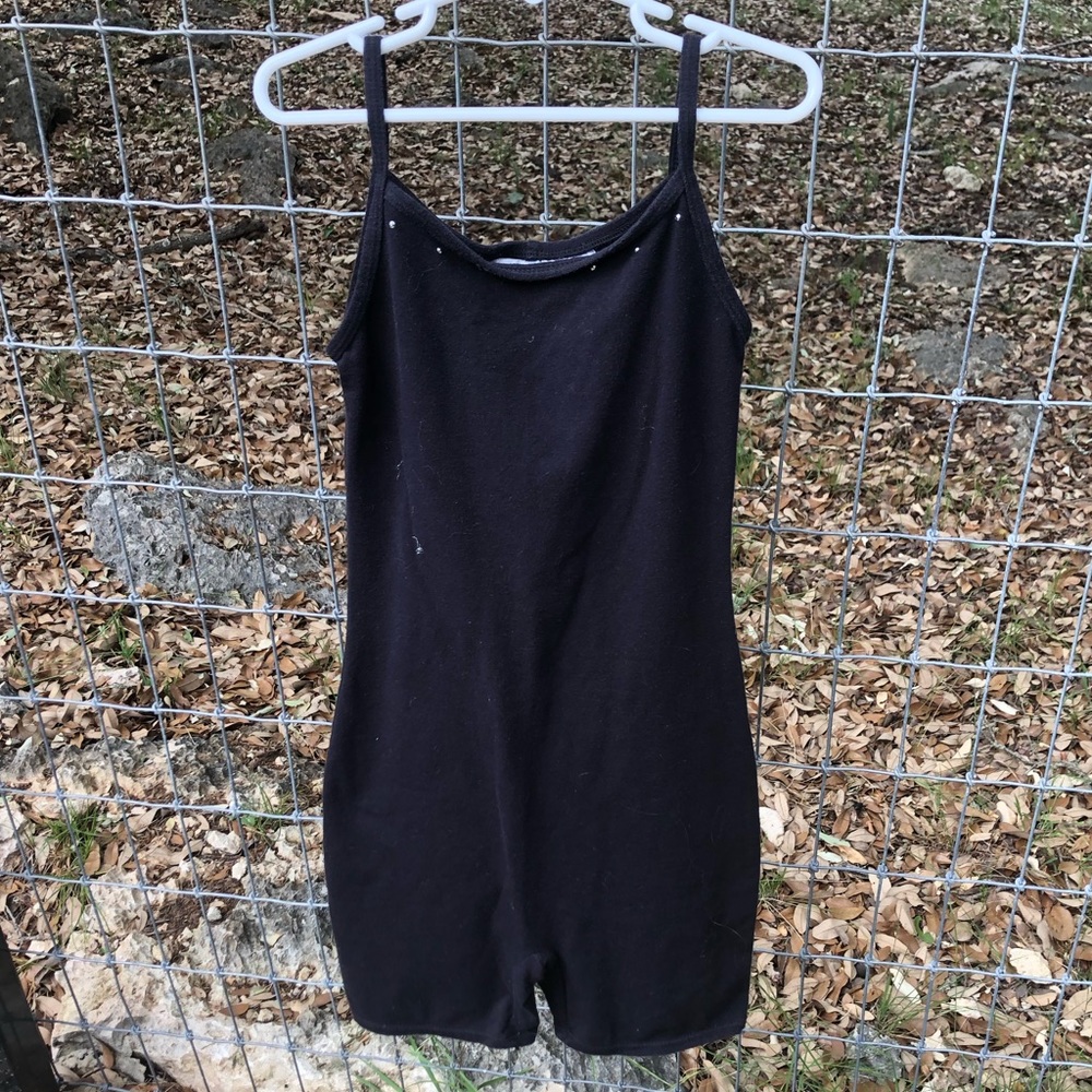 Girl's black leotard
